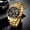 Gold shell, black surface, steel strap, variant on Men's quartz watch, Submariner-style men's watch, quartz wristwatch, men's watch, fashionable trendy business watch, men's wristwatch