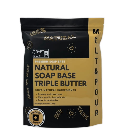 Base de jabón Craft & Nature 1,8 kg sin fragancia triple manteca
