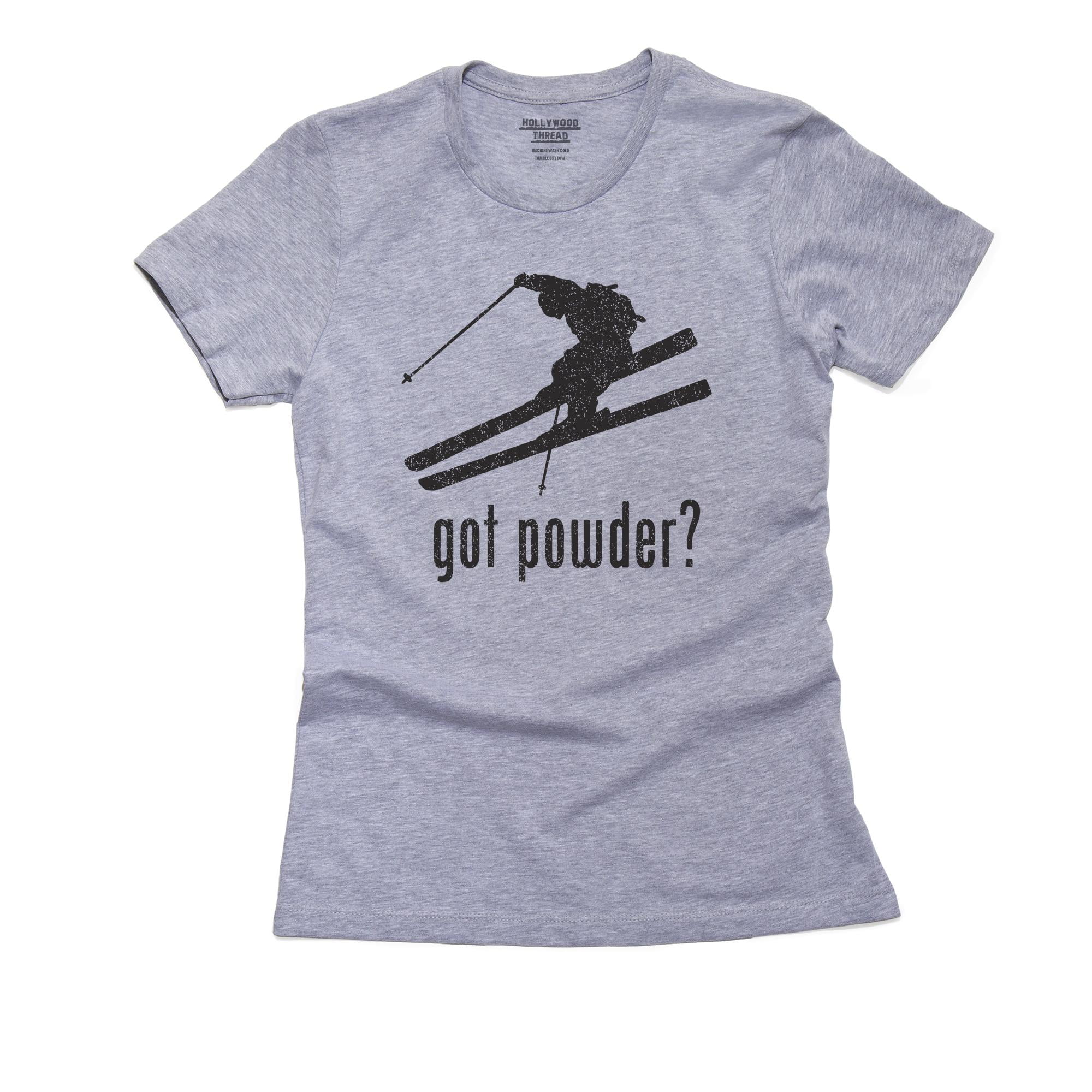 Got Powder? Skiing Silhouette Graphic 