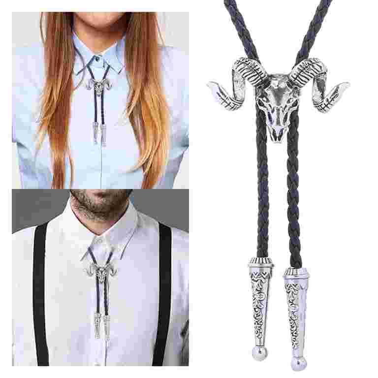 1 Pezzo Da Uomo 3d Bolo Tie, Cravatta Occidentale Cowboy - Foto 5