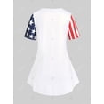 thumbnail image 2 of Camiseta Talla Extra Estampado Bandera Americana Curvo Mariposa Rosegal  Camisetas tallas grandes, 2 of 5