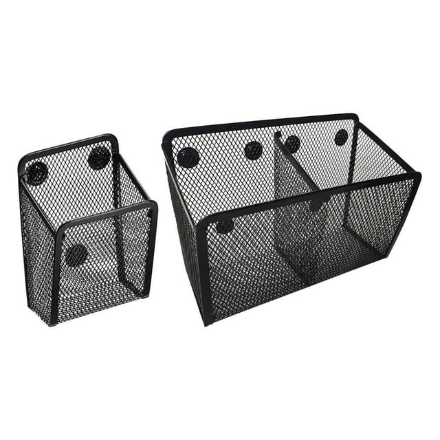 Soporte de Lápiz Magnético Cesta de Malla Negra Para Refrigerador Kusrkot