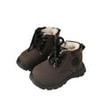 thumbnail image 2 of Hinvhai Girls Boots Boys Lace Up Ankle Boots Outdoor Comfortable Non Slip Winter Ankle Booties for Toddler Gray 0.5 Years, 2 of 5