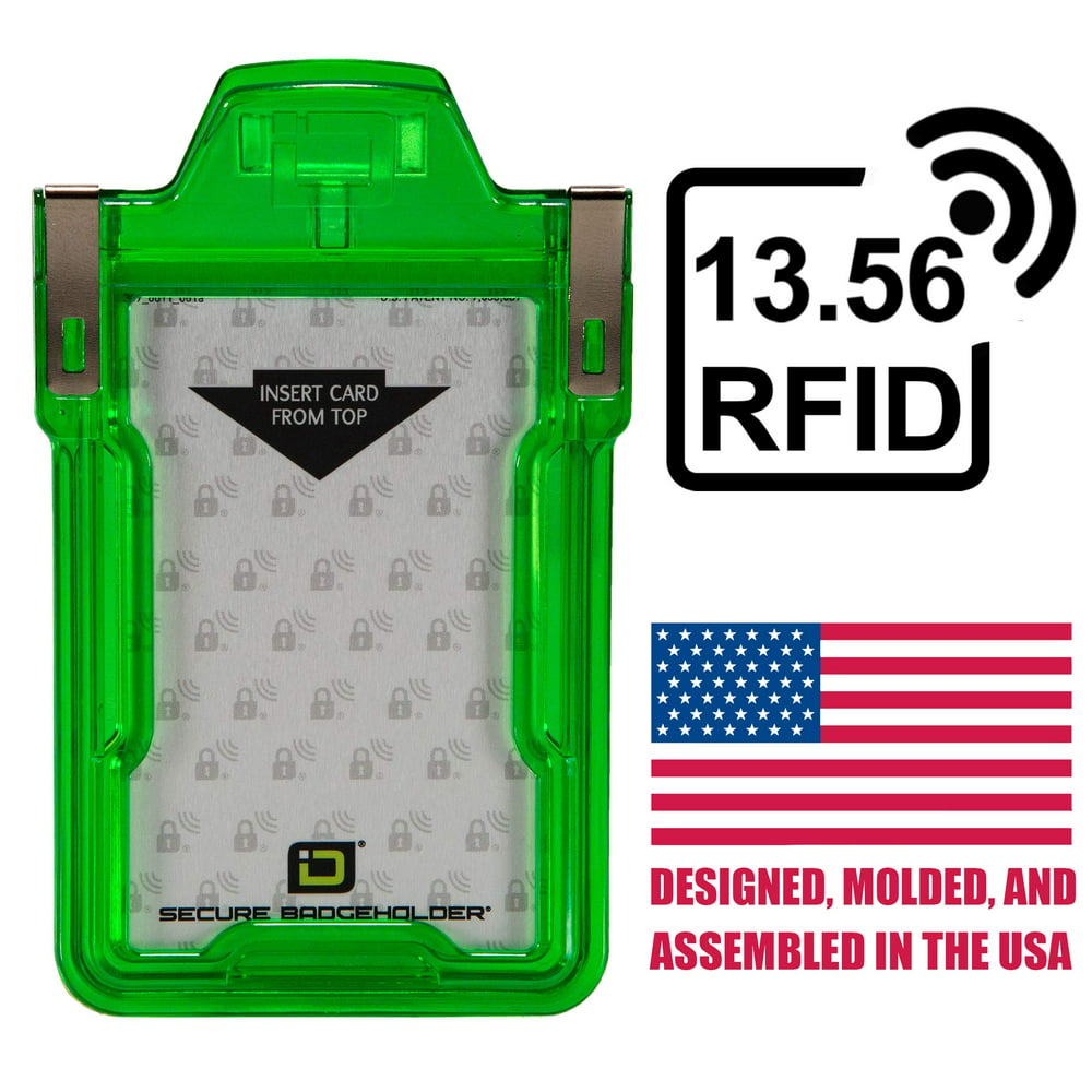 Identity Stronghold - Secure RFID Badge Holder for 1 Card - Heavy Duty