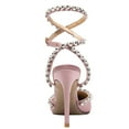 thumbnail image 3 of FSJ Women Sexy Pointed Closed Toe Pumps Sparkling Rhinestone Lace Up Sandals Stiletto High Heels Slingback Wedding Bridal Dress Shoes Size 9.5 Pink, 3 of 4