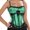 Green, variant on Corset Top Women Padded Push up Bridal Bustier Black XL