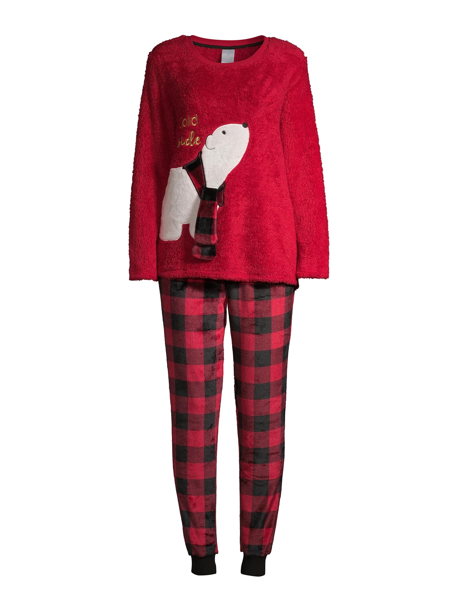 Secret Treasures Women's and Women's Plus Plush Winter Polar Bear Twosies Set