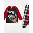 thumbnail image 2 of PatPat Mosaic Family Matching Reno Merry Christmas Pijamas Set (Resistente Al Fuego), Hombres Mujeres Baby Kid's Loungewear, 2 of 4
