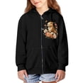 thumbnail image 3 of chaqlin Girls' Fashion Hoodies & Sweatshirts Capybara Full Zip Hoodie Flower Long Sleeve Sweatshirt Kids School Jacket with Pocket Fall Winter Fashion Clothes, 3 of 5