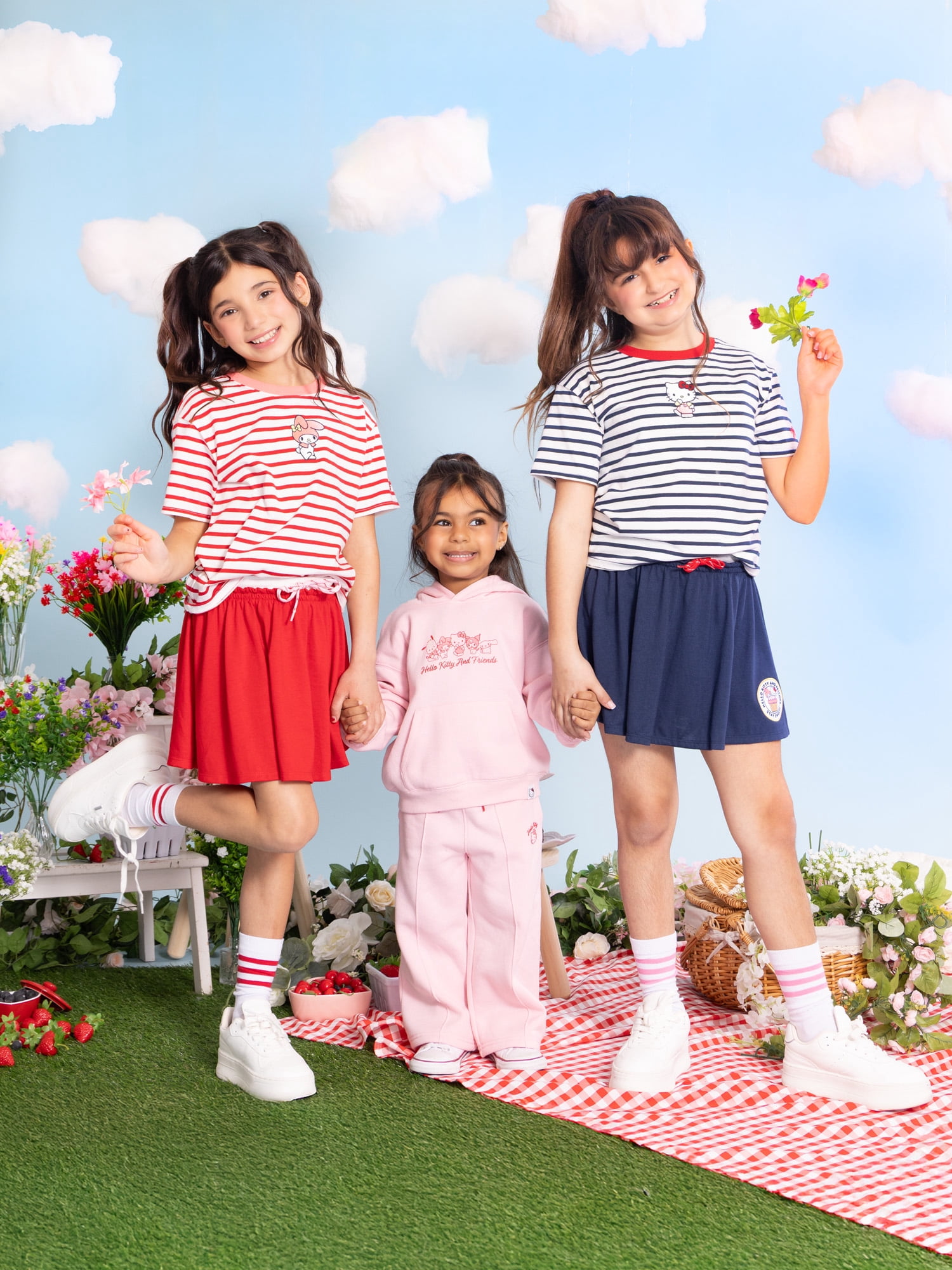 Wonder Nation x Hello Kitty Toddler Girls Graphic Sweatpants, Sizes 12M-5T