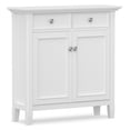 thumbnail image 2 of Simpli Home Amherst 36 inch Wide Solid Wood Transitional Storage Cabinet in White, 2 of 11