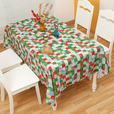 

Christmas Tablecloth- Rectangle Table Cloth Table Cover for Xmas Holidays Winter Dinner Parties (59x70 )
