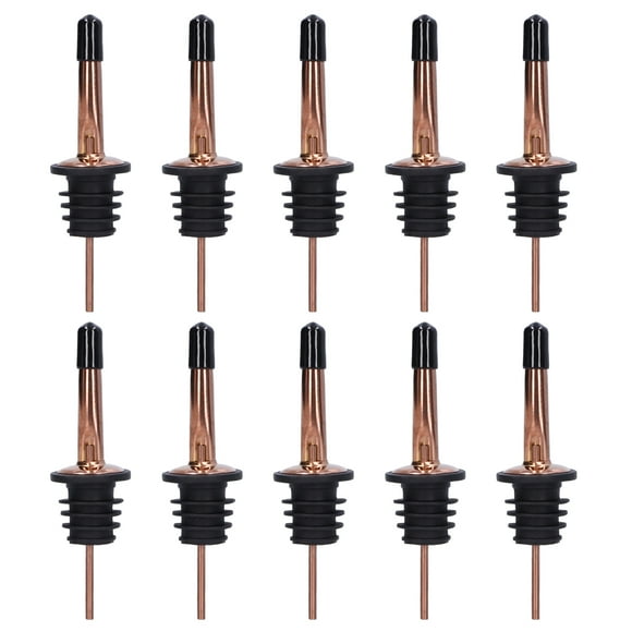 Verseur en Acier Inoxydable, Argent 10 Pcs Verseur de Liqueur en Acier Inoxydable Outil de Barre de Bouchon pour Bar Restaurants à Domicile (Or rose + noir)