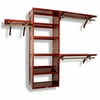 Deluxe 16' 6'-10' Shelving System - Red Mahogany