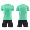 thumbnail image 4 of Vornjynx Boys Active Outfits 2 Piece Short Sleeve Crew Neck T-Shirt and Shorts Kids Summer Football Sports Activewear Green Size 13, 4 of 6
