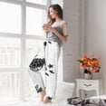 thumbnail image 6 of Disketp Family Of Sea Turtles Print Women's Comfy Pajama Pants Casual Drawstring Palazzo Lounge Wide Leg Pants, 6 of 7