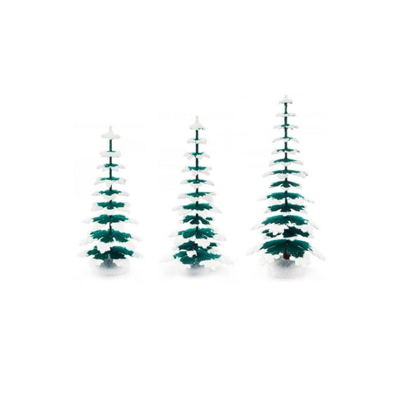 Alexander Taron Set of 3 Dregeno Medium Christmas Winter Tree Assortments 7.75"