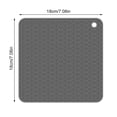 thumbnail image 4 of Insulation Placemat Silicone Table Mat Cushion Non\-slip Heat\-resistant Pot Dish Pad, Black, Round Grey square, 4 of 9
