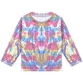 thumbnail image 3 of Alvivi Kids Girls Boys Shiny Metallic Long Sleeve Sports Dance Crop Top T-Shirt Jazz Hip-Hop Dancewer Colorful 9-10, 3 of 7