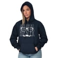 thumbnail image 3 of Original Hipster Mustache Blerd Hoodie Hooded Sweatshirt Men Brisco Brands S, 3 of 4