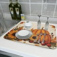 thumbnail image 6 of Happy Thanksgiving Day Harvest Dish Drying Mat for Kitchen Counter,Sunflower Maple Leaves Pumpkin Drying Mat 18 x 24 Inch with Absorbent Reversible Microfiber Dish Drying Pad for Coffee Bar, 6 of 7