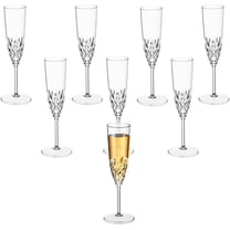 "Shatterproof Reusable Unbreakable Plastic Acrylic 5 oz Champagne Flutes, Champagne Glasses, Cocktail Wine Glasses for Party, Wedding, Birthday, Bar Goblets