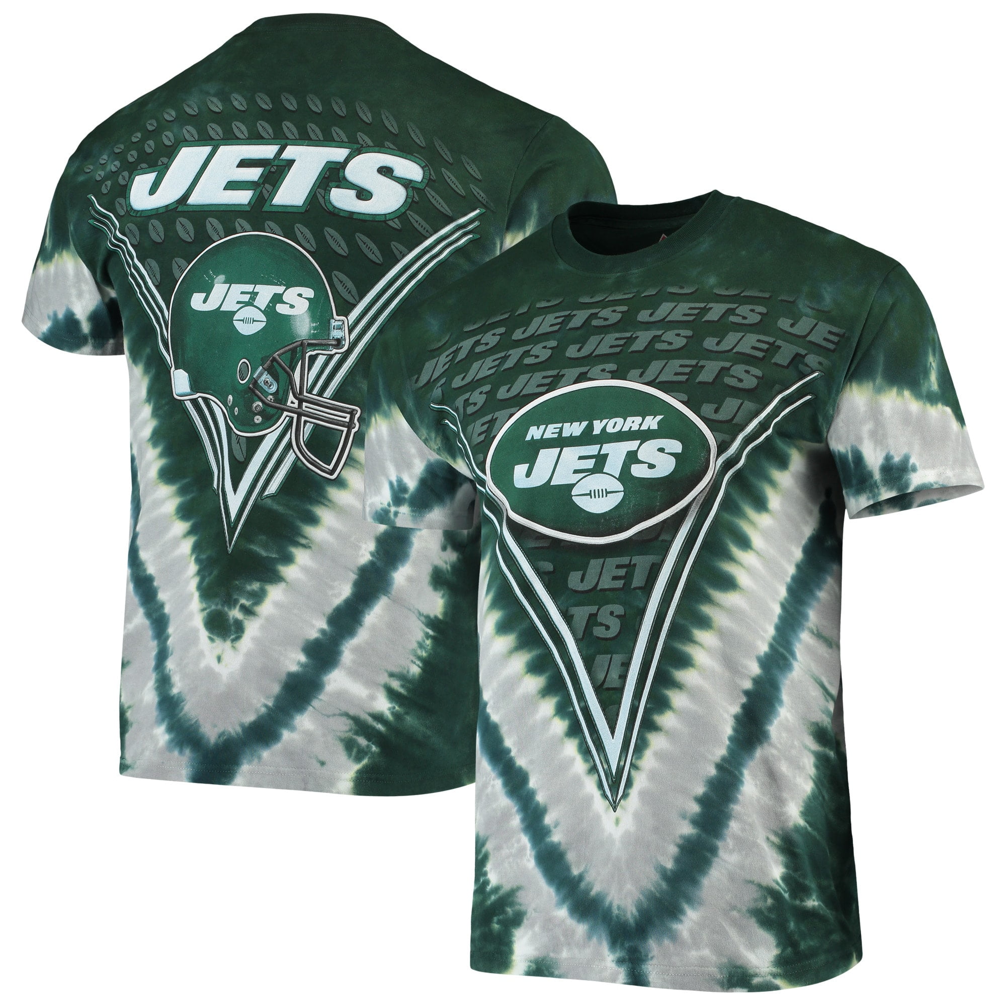 New York Jets Majestic V Tie-Dye T 
