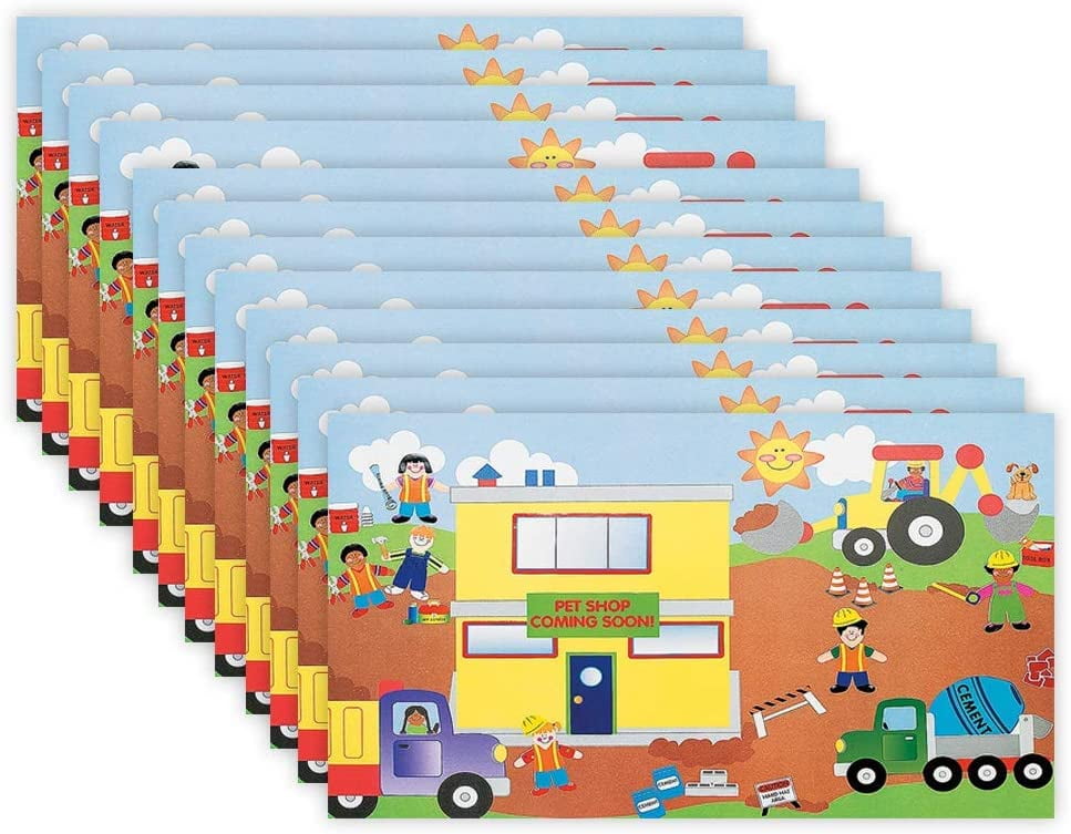 Kicko Make a Construction Site Sticker Set of 12 Building Stickers