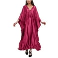 thumbnail image 3 of Taqqpue Kaftan Dresses for Women Solid Color Plus Size Bathing Suit Cover up Caftan Maxi Beach Dresses, 3 of 7