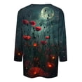 thumbnail image 4 of Floral Print 3/4 Sleeve Tops for Womens Summer Tshirts Casual Crewneck Shirts Fashion Basic Fit Tee, 4 of 5