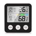 thumbnail image 3 of Medidor de humedad y temperatura digital Termómetro de plástico para interiores Higrómetro Alarma de pantalla grande con pilas para oficina en casa TS-9909-B Inevent HA009466-02B, 3 of 6