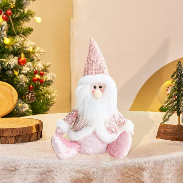Muñeco de Peluche Navideño, Artículo de Colección, Adorable Adorno de Mesa, Figura Navideña de Peluche para Chimenea, Escritorio, Oficina O Sala de Es Anciano sentado