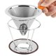 thumbnail image 4 of Pour Over Coffee Dripper,Reusable Cone Dripper,Stainless Steel Reusable Coffee Dripper Filter Coffee lter Removable Dripper with Stand(115mm1-3persons) Spptty cocina, 4 of 7