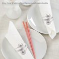 thumbnail image 2 of Wobekuy 12 Pieces Pearl Napkin Buckle Hoop Napkin Rings Circle Napkin Holder for, 2 of 5
