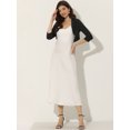 thumbnail image 4 of Bolero Shrugs Allegra K Mujer Collared Vestido Negro S, 4 of 6