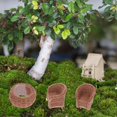 thumbnail image 3 of 1 Set/6pcs Miniature Table and Chairs Set Fairy Garden Furniture Ornaments Kit for Dollhouse Accessories Home Micro Landscape Decoration, 3 of 3