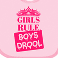 thumbnail image 4 of Inktastic Girls Rule, Boys Drool Girls Baby Bib, 4 of 4