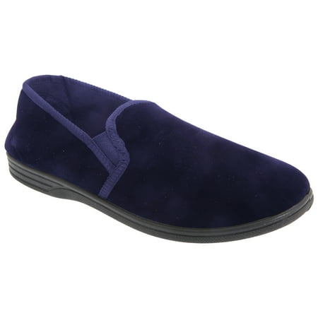 

Zedzzz Mens Ross Twin Gusset Velour Slippers