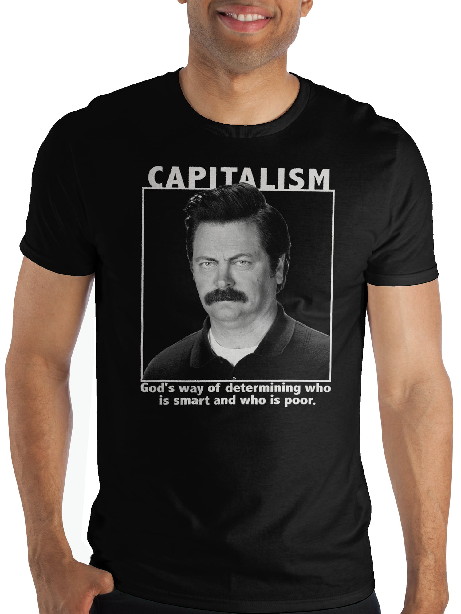 kant Autonomi overliggende Parks and Recreation Capitalism Ron Swanson Men's Graphic T-shirt -  Walmart.com