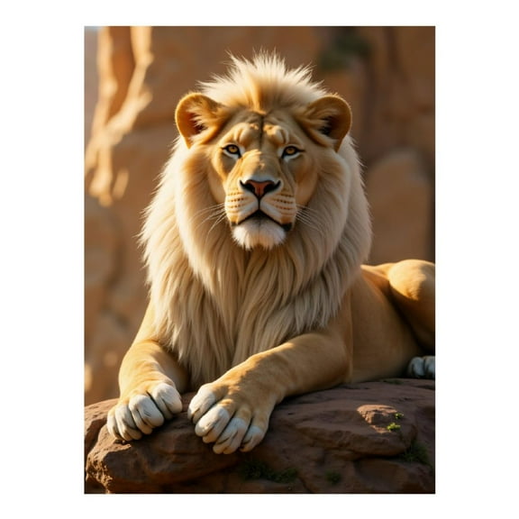 Diamond Art Kit for Adults, Lion Majestic Desert Portrait Diamond Painting for Adults Beginners, 5D DIY Diamond Art Painting Kits, Colorful Diamond Painting Craft for Home Decor 12x16