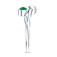 thumbnail image 4 of Rosec Jewels Freshwater Pearl Emerald Toi Et Moi Promise Ring - Ready to Gift with Jewelry Box, 925 Sterling Silver, US 4.00, 4 of 9