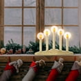 thumbnail image 3 of Holiday Time Christmas 5 Lights Candelabra with Halos Orange Bulbs, 3 of 4
