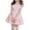 Pink, variant on LOVZFMLL Women's Fashion Solid Casual Long Sleeve Round-Neck Beer Festival Maid Dress Pink 2XL