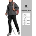 thumbnail image 5 of Little Donkey Andy Women Lightweight Running Jacket 2 Pieces Set, Full Zip Track Sports Suits for Cycling, UV Protection (Gray XS), 5 of 7