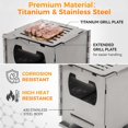 thumbnail image 3 of Portable Wood Burning Stove with Foldable Stainless Steel Burner, Titanium Grill Plate, Ash Tray and Secondary Combustion for Camping Hiking Outdoor BBQ, 3 of 9