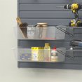 thumbnail image 2 of RST Brands Flow Wall 15 PC Plastic Slatwall Bin Shelf Hook Storage Set - Silver, 2 of 7