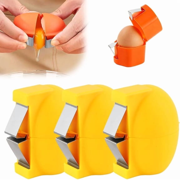 HoliHive 2026 New Egg Shell Opener, Stainless Steel Egg Cracker Tool, Multifunctional Eggs Separator for Raw and Hard Boiled Eggs Peeler Shell Remover, Kitchen Gadget