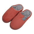 thumbnail image 4 of HNMKIU Winter Slippers for Women Ladies Home Comfortable Thick Sole Warm Soft Sole Fuzzy Indoor Outdoor Shoes Cozy Slippers for Women Watermelon Red,9.5, 4 of 7