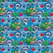 Springs Creative 43" Cotton Lilo & Stitch Hawaiian Nights Sewing & Craft Fabric By The Yard, Multi