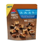 Atkins Dark Chocolate Sea Salt Caramel Crunch Bites, Keto Friendly, 5 Servings